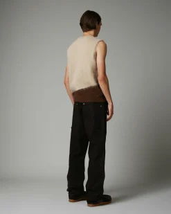 Clearance Highsnobiety HS05 Alpaca Abstract Sweater Vest Beige/Brown unavailable