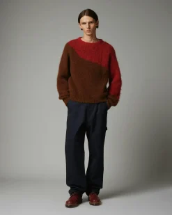 Store Highsnobiety HS05 Alpaca Abstract Wave Sweater Brown/Red unavailable