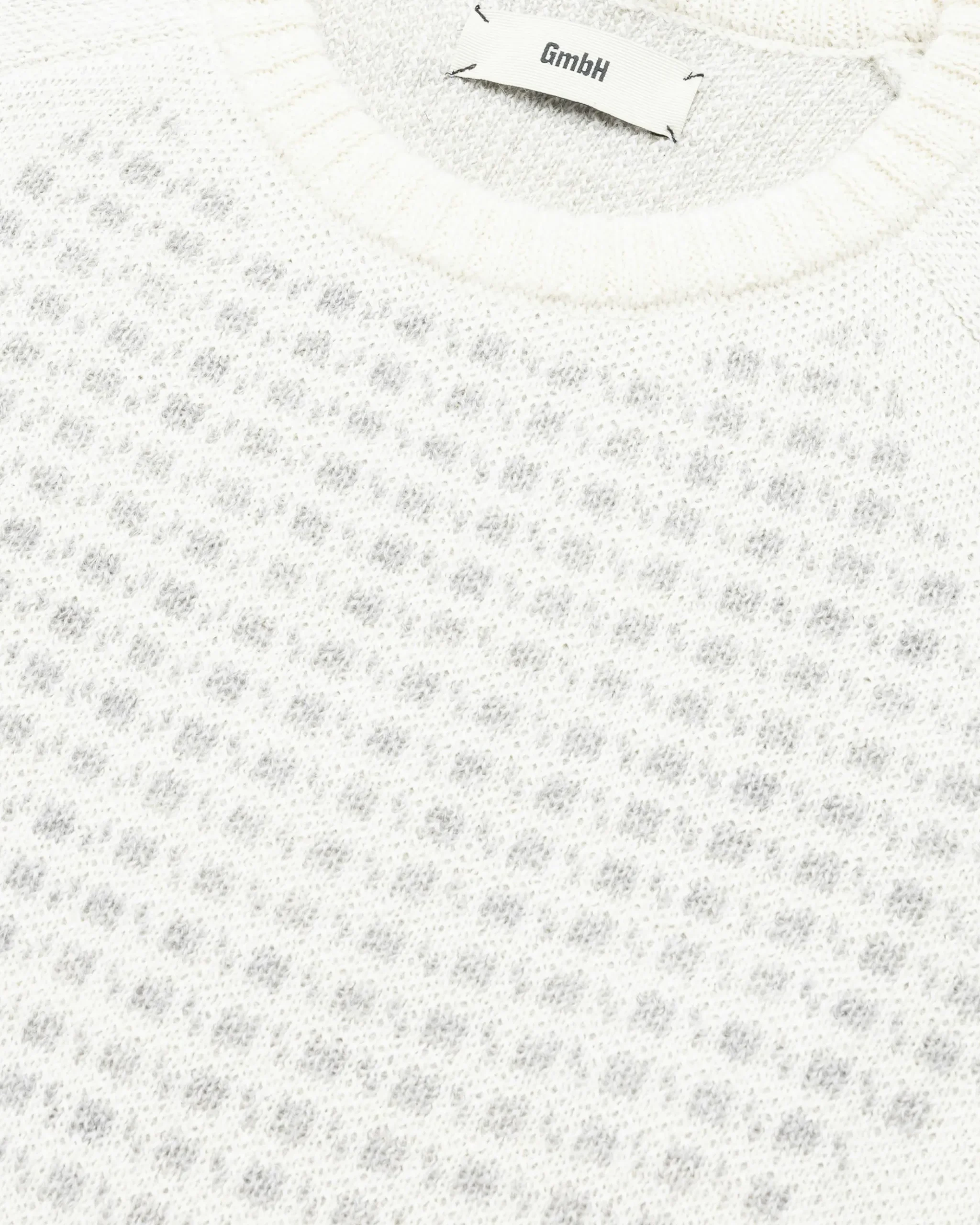 Fashion GmbH Alpaca Wool Blend Knit Jumper Off White/Grey offwhite/grey