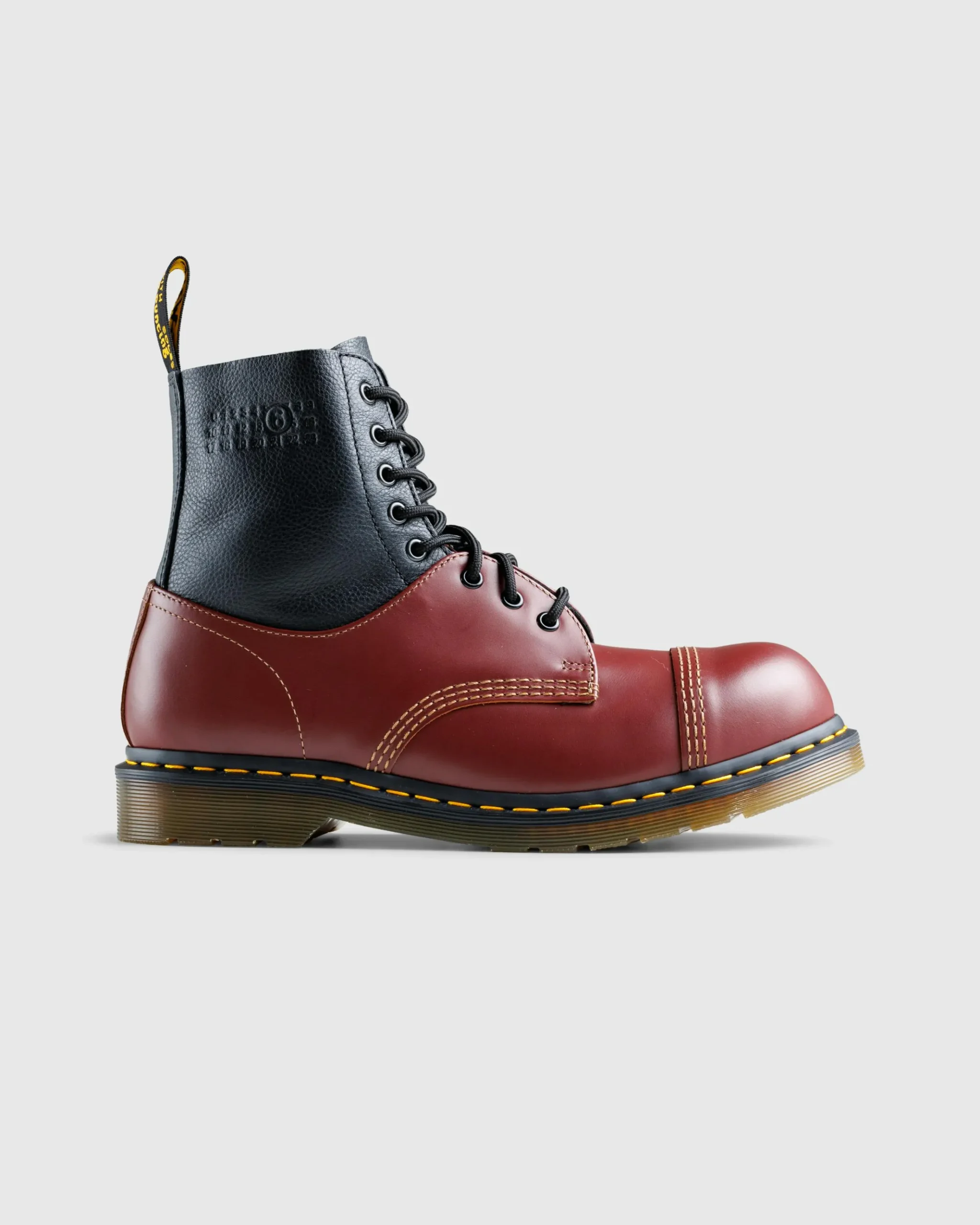 Best Sale MM6 Maison Margiela Ankle Boot Oxblood Red/Black oxbloodred/black