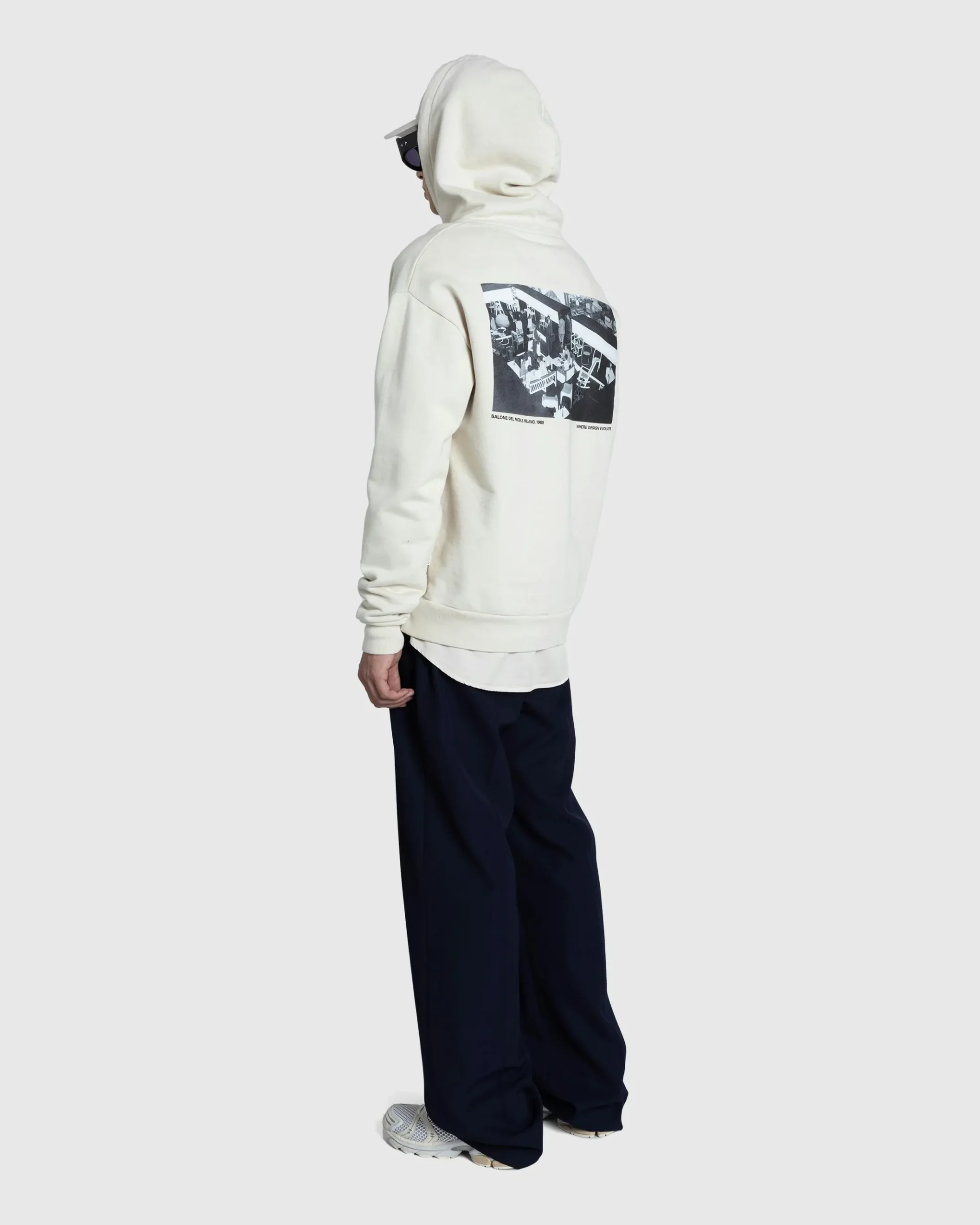 Shop Highsnobiety Archival Hoodie Eggshell beige