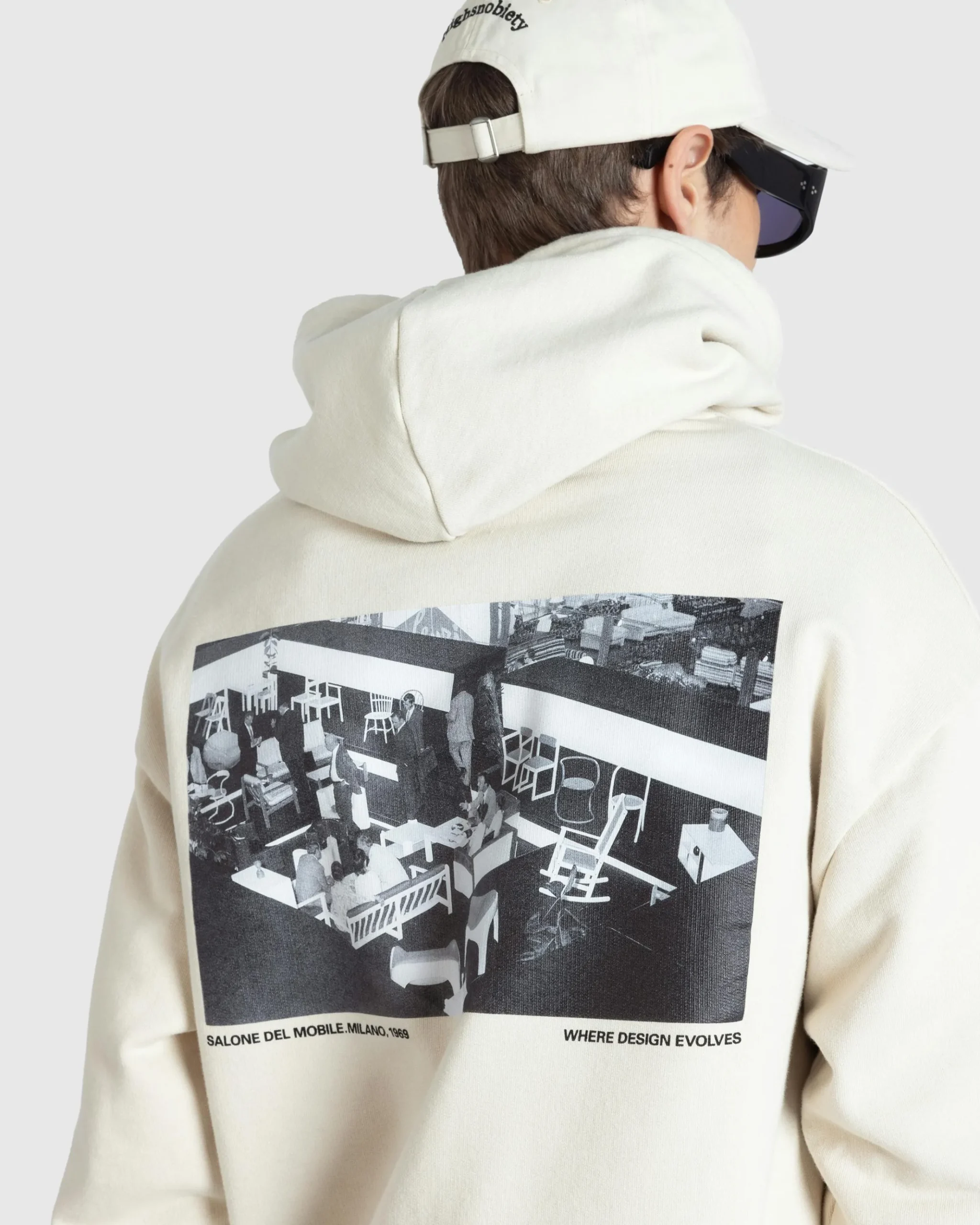 Shop Highsnobiety Archival Hoodie Eggshell beige