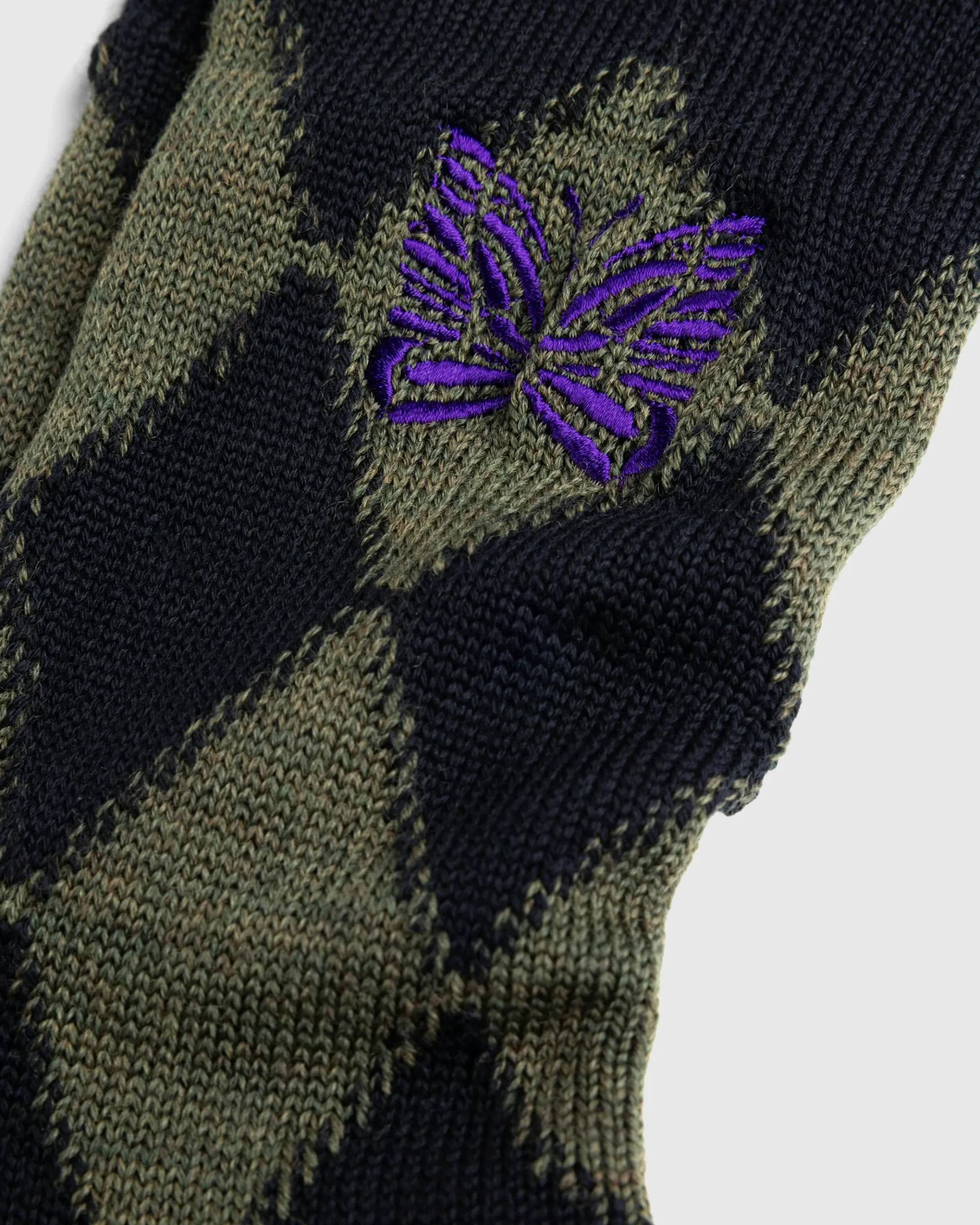 Best Needles Argyle Merino Socks olive