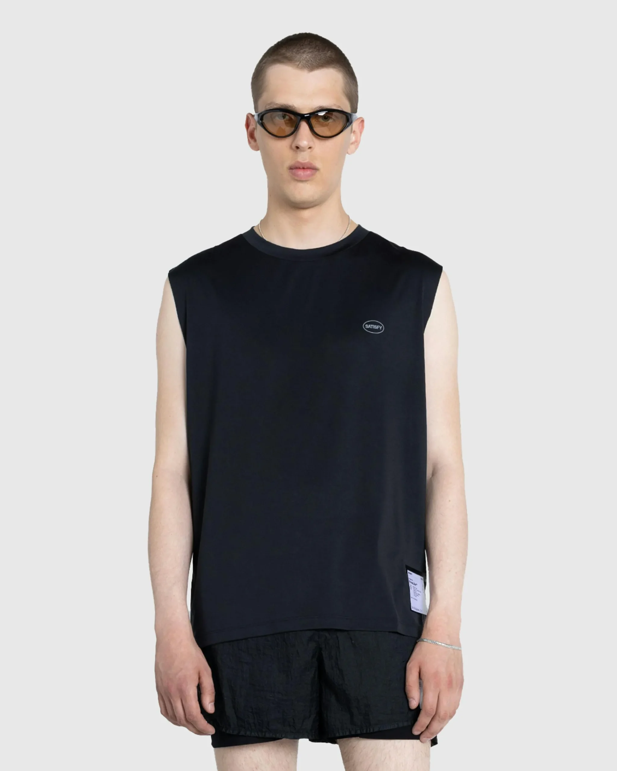 Cheap Satisfy AuraLite Muscle Tee black