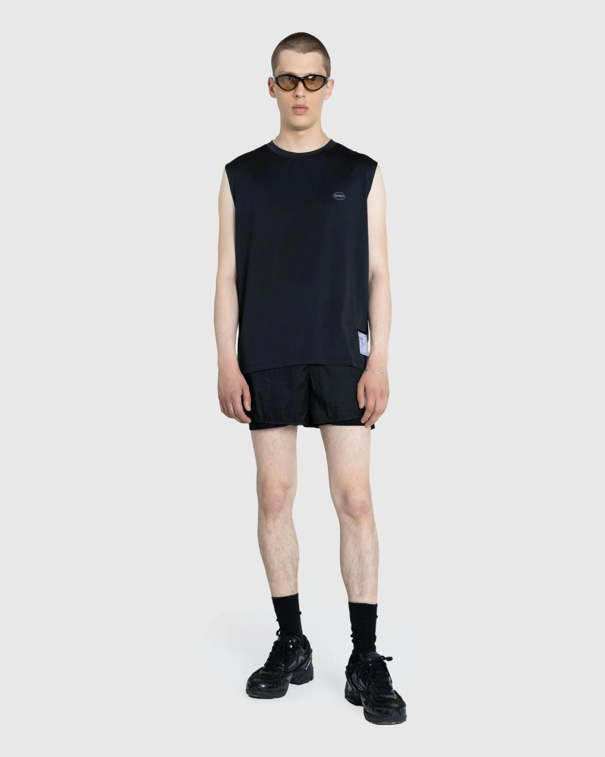Cheap Satisfy AuraLite Muscle Tee black