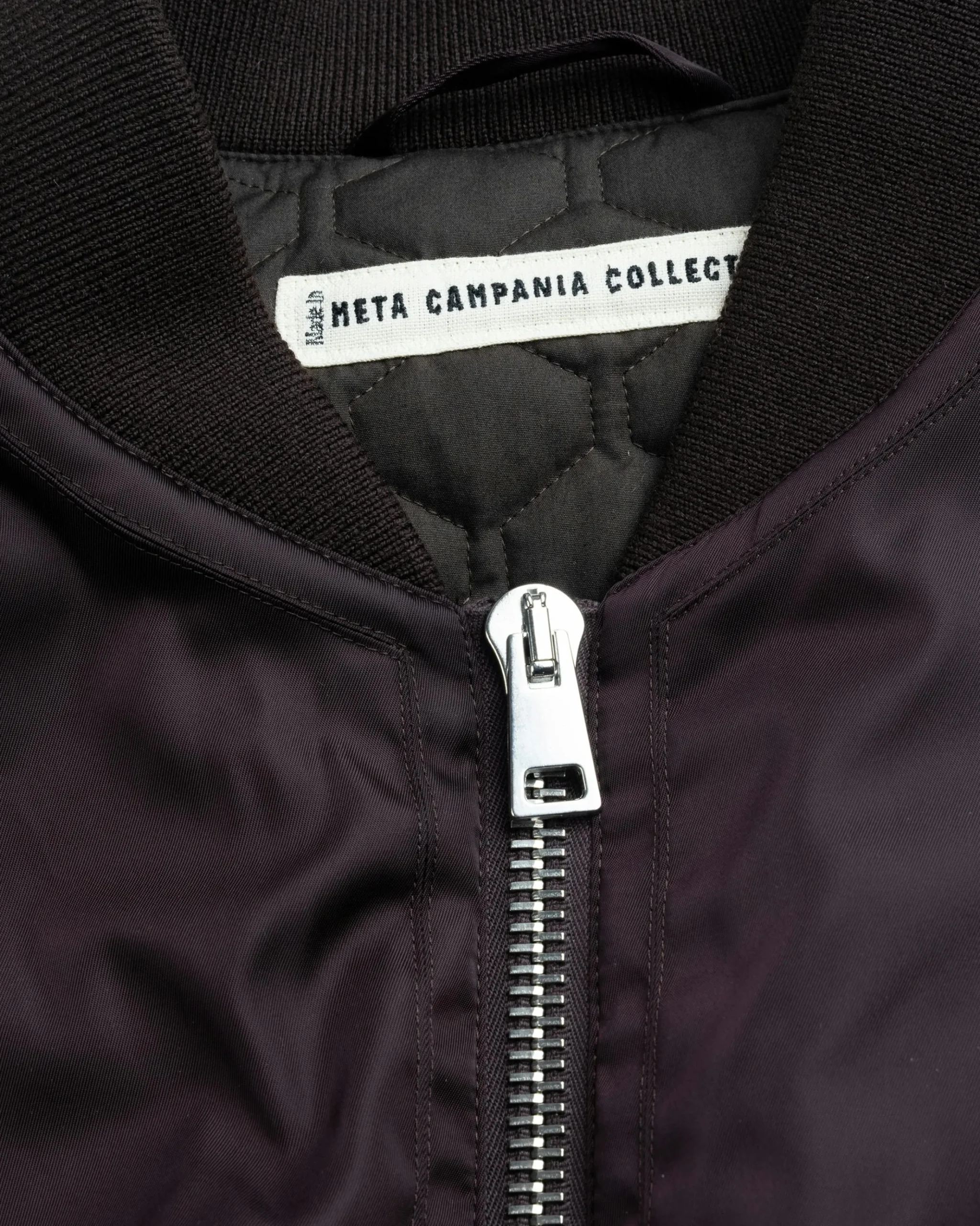 Store Meta Campania Collective Bastien Nylon Cropped Bomber Dark Chocolate Brown darkchocolatebrown