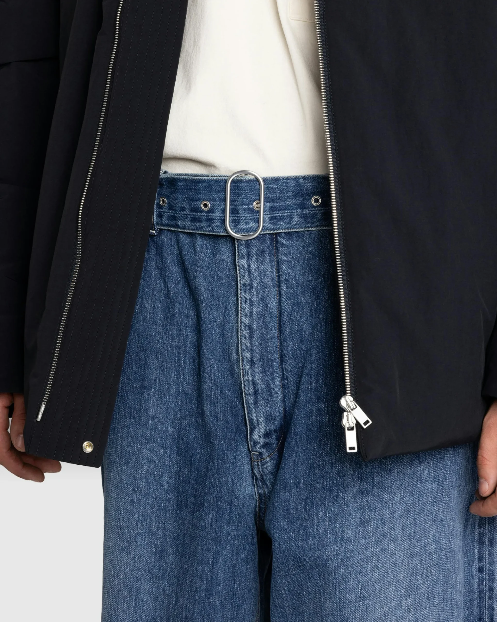 Fashion Jil Sander Belted Denim Trouser canard