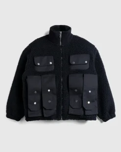 Hot GmbH Bernt Teddy Wool Twill Fleece Jacket black