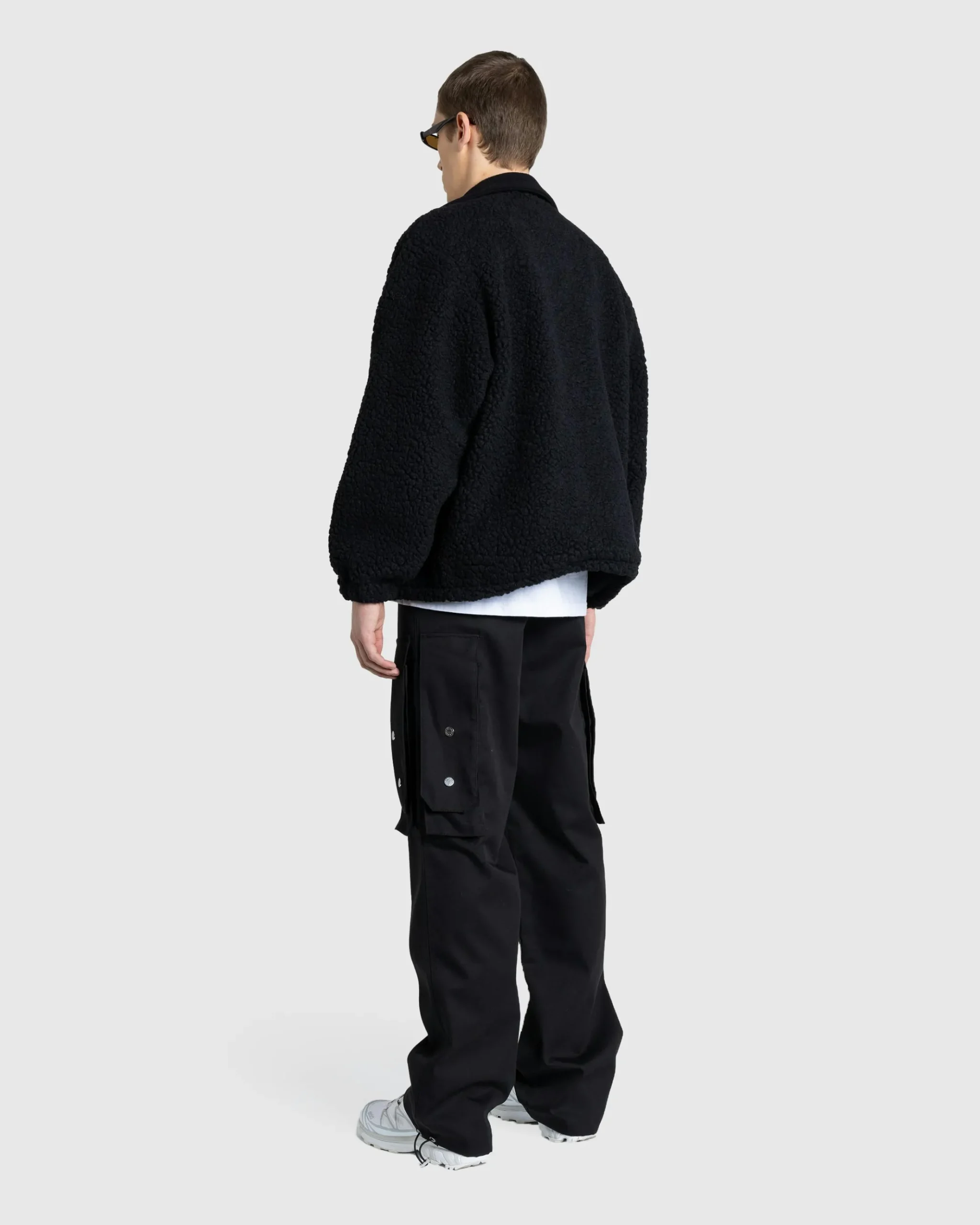 Hot GmbH Bernt Teddy Wool Twill Fleece Jacket black