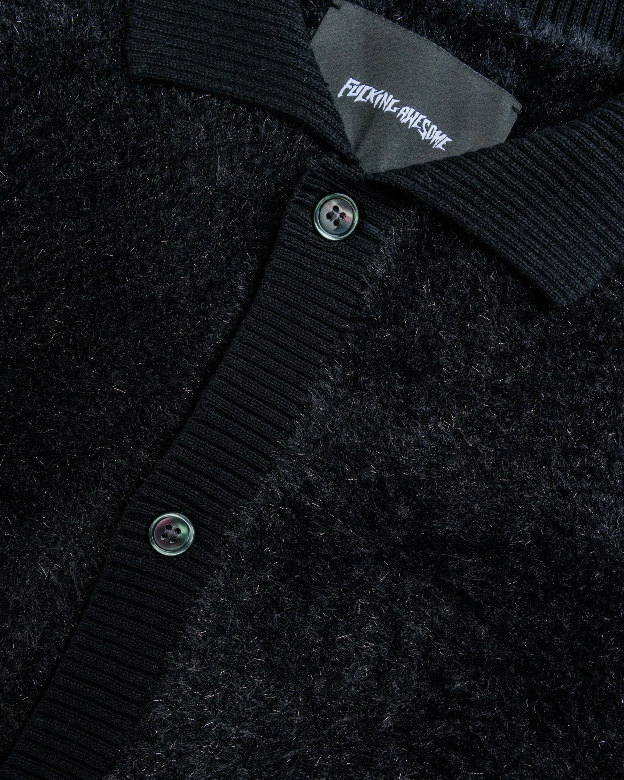 Shop Fucking Awesome Big Night Out Cardigan black/glitter