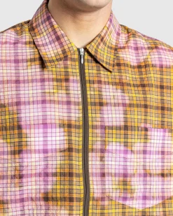 Hot Stockholm Surfboard Club Bleached Zip Shirt orange