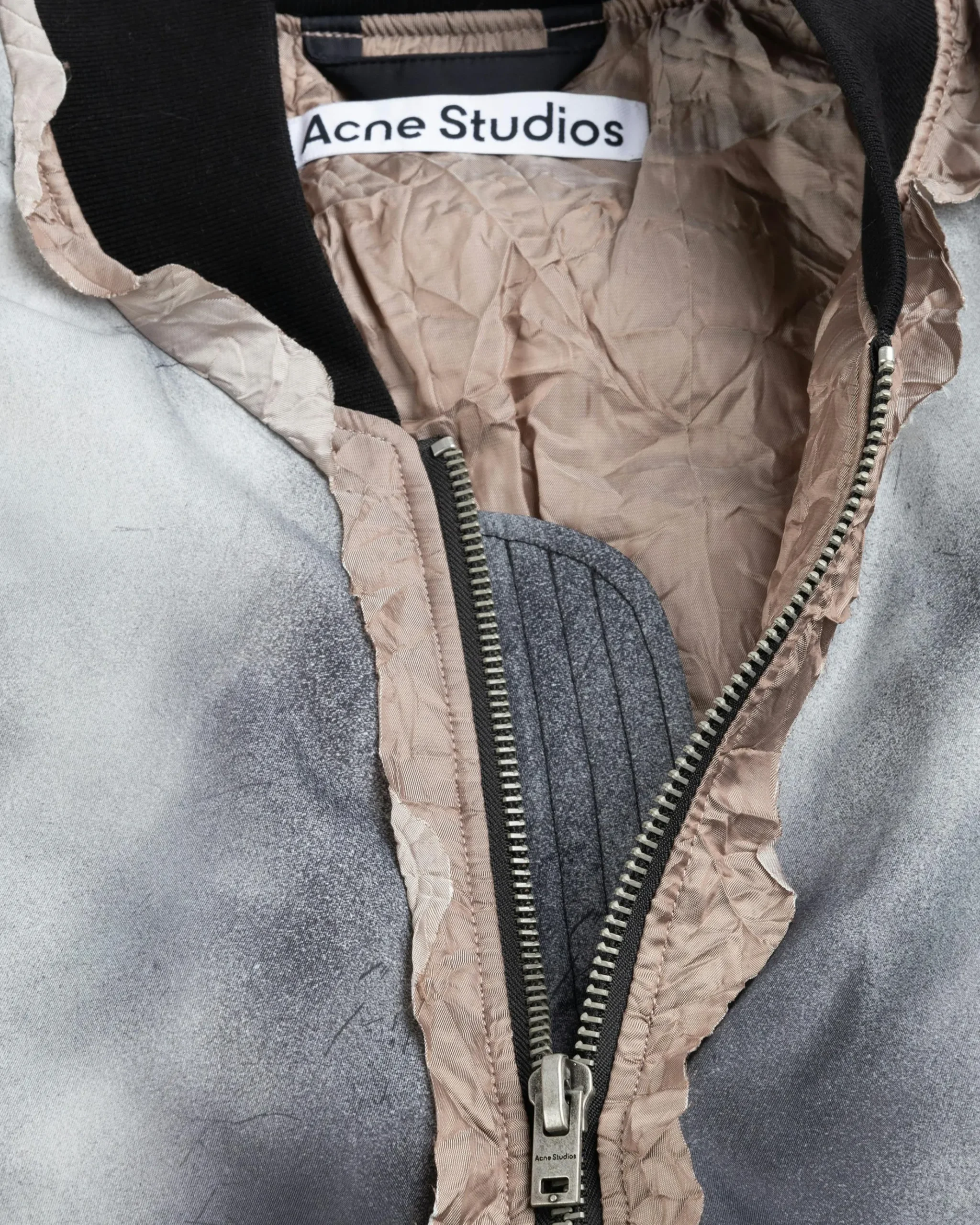 New Acne Studios Bomber Jacket Faded Black fadedblack