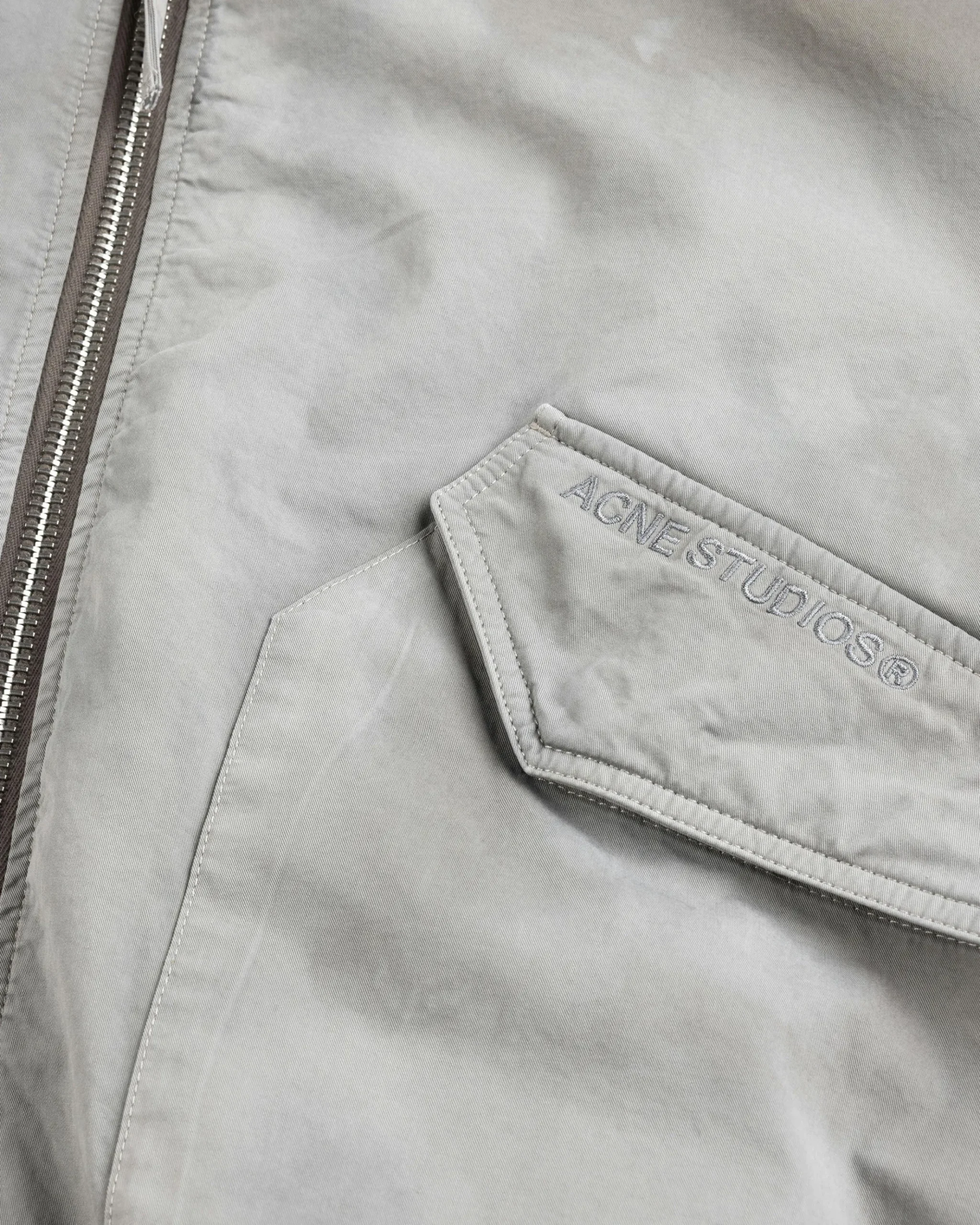 Shop Acne Studios Bomber Jacket Mid Grey midgrey