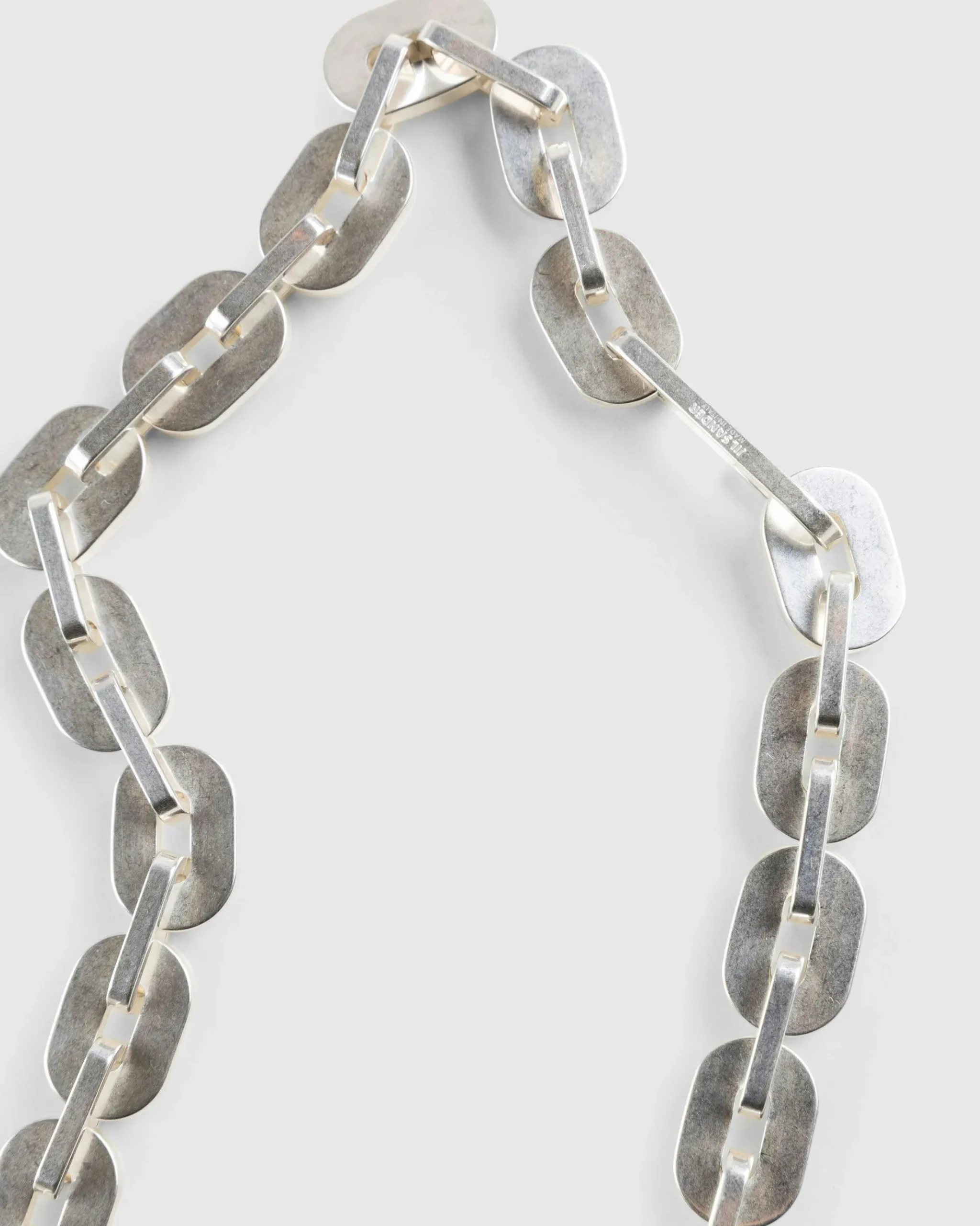Hot Jil Sander Brass Chain Necklace silver