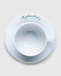 New Café de Flore Breakfast Cup and Saucer white