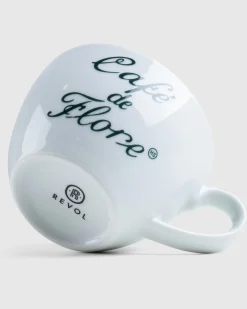 New Café de Flore Breakfast Cup and Saucer white