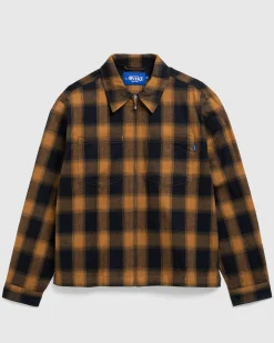 Outlet Awake NY Brushed Flannel Shirt Jacket Orange/Multi orangemulti