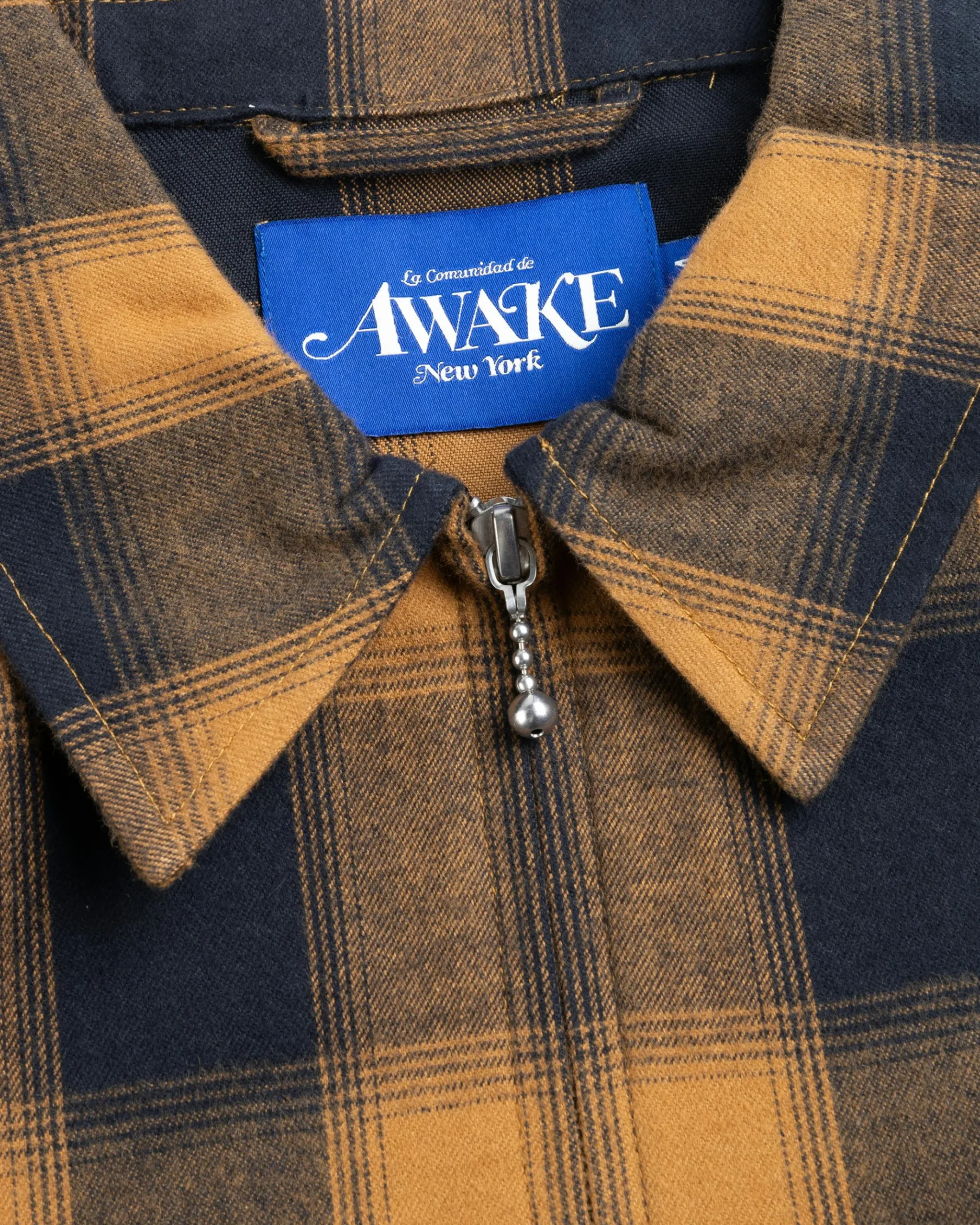 Outlet Awake NY Brushed Flannel Shirt Jacket Orange/Multi orangemulti