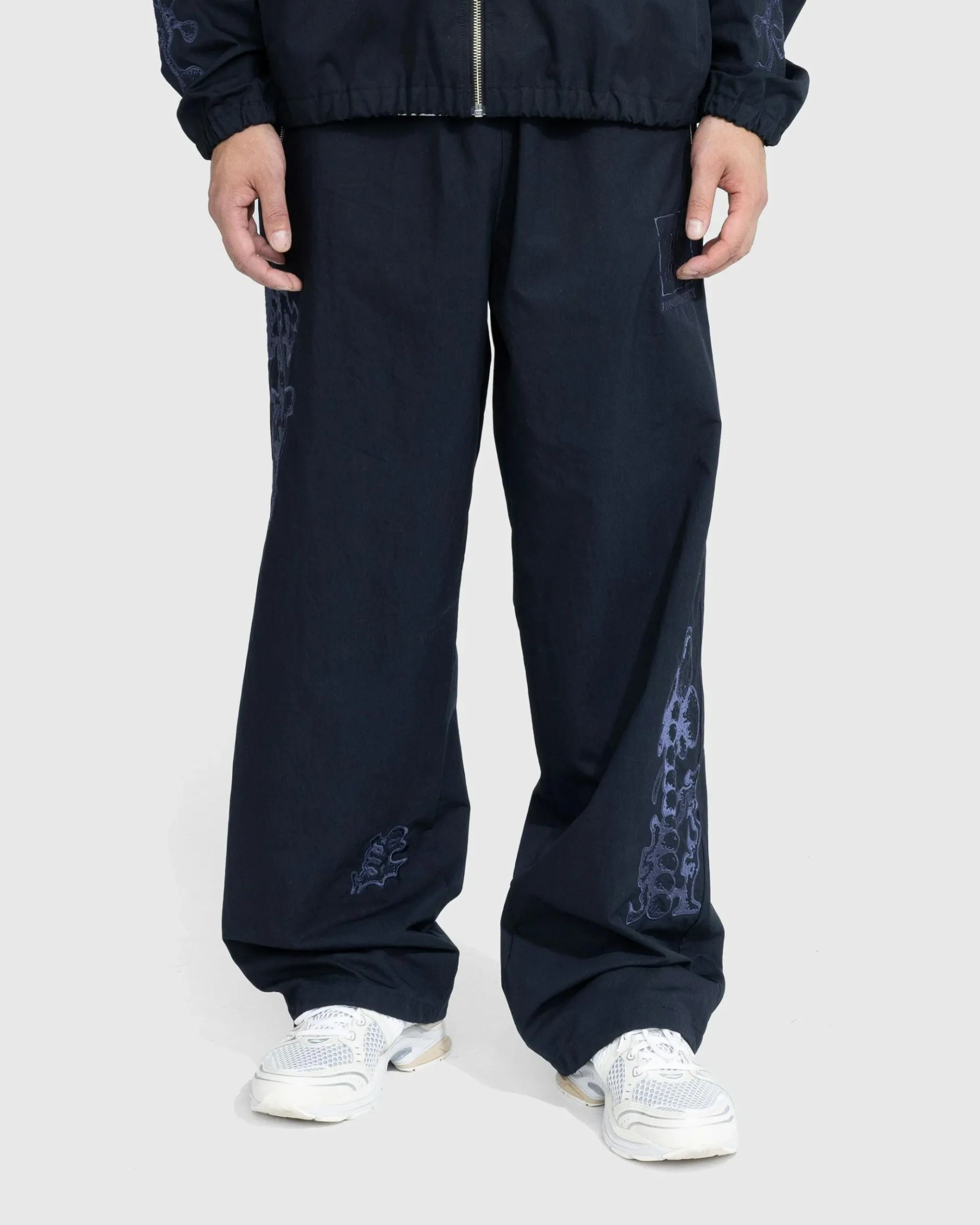 Fashion NTS Brushed Nylon Trackpa Navy black