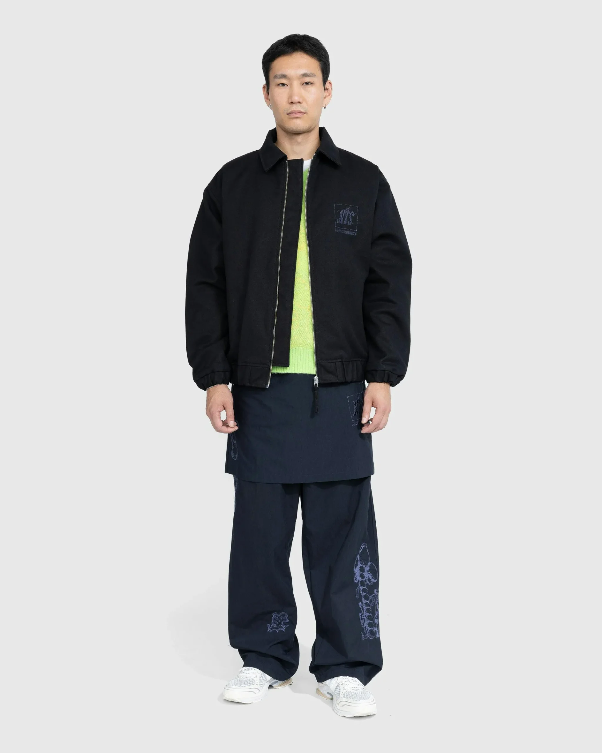 Fashion NTS Brushed Nylon Trackpa Navy black