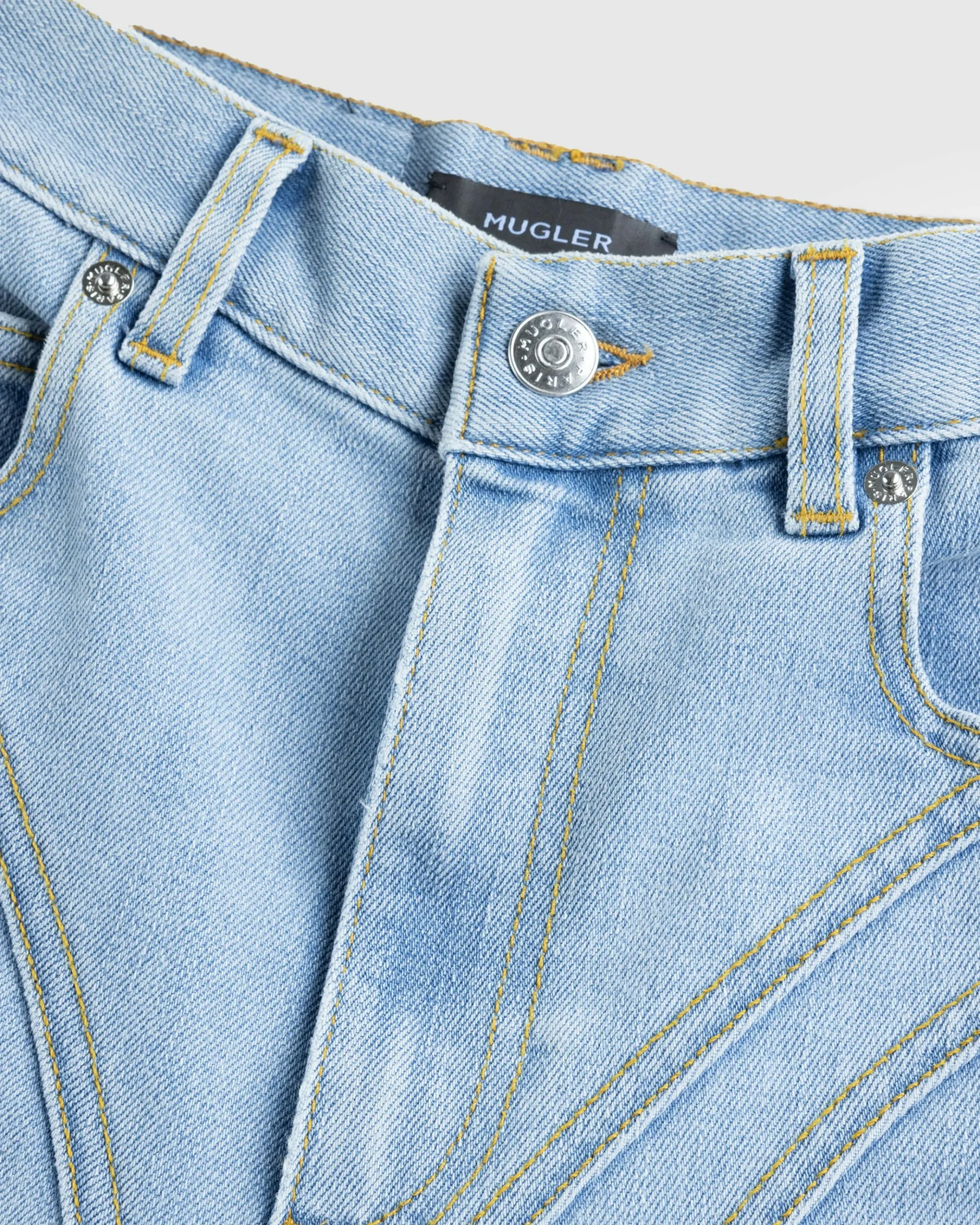 Flash Sale Mugler Buckled Chaps Skinny Jeans Tokyo Blue tokyoblue