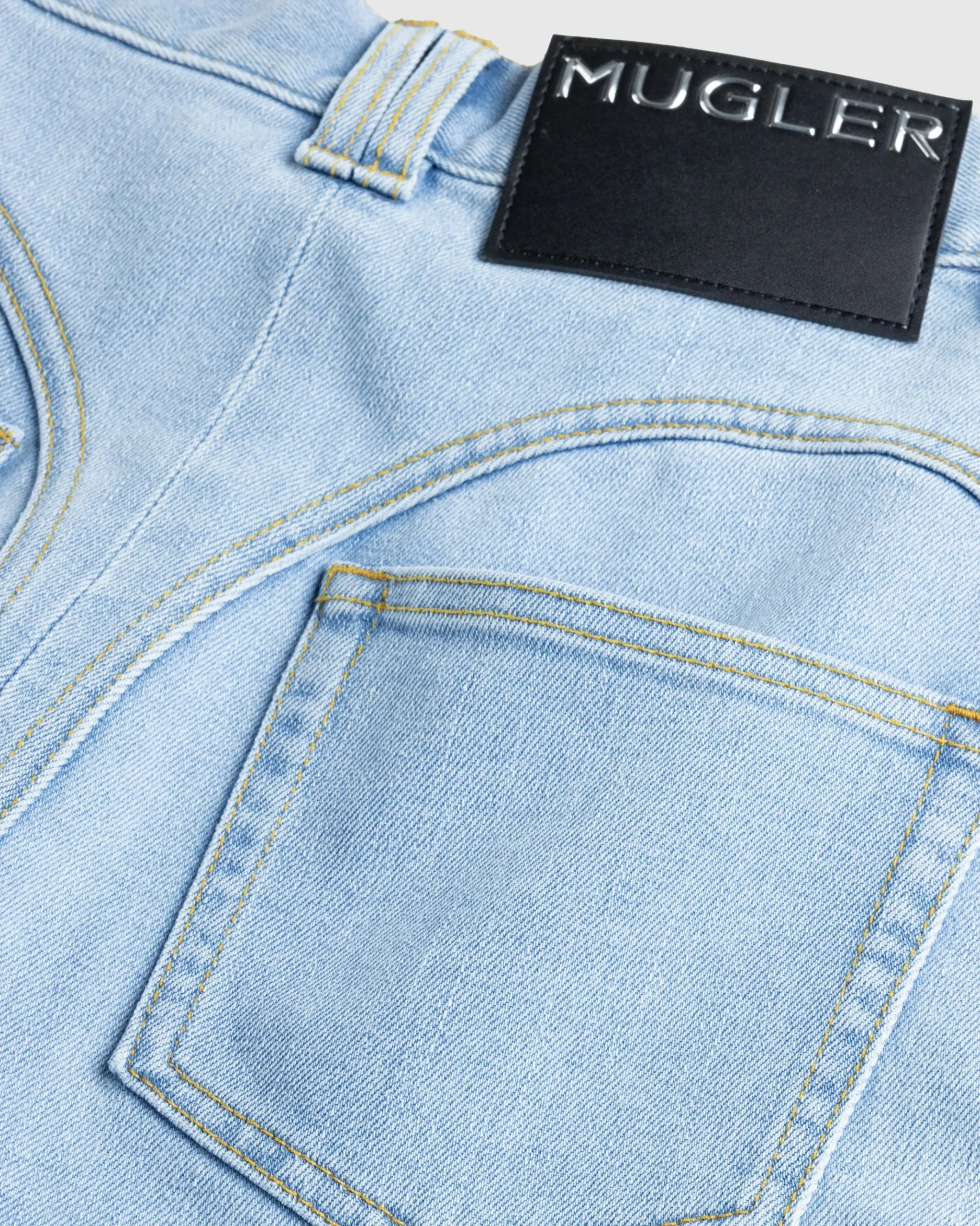Flash Sale Mugler Buckled Chaps Skinny Jeans Tokyo Blue tokyoblue