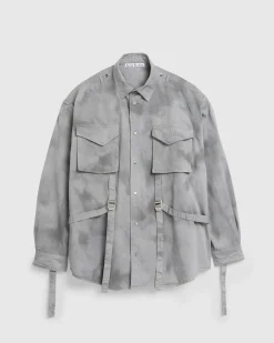 New Acne Studios Button-Up Shirt Mid Grey midgrey