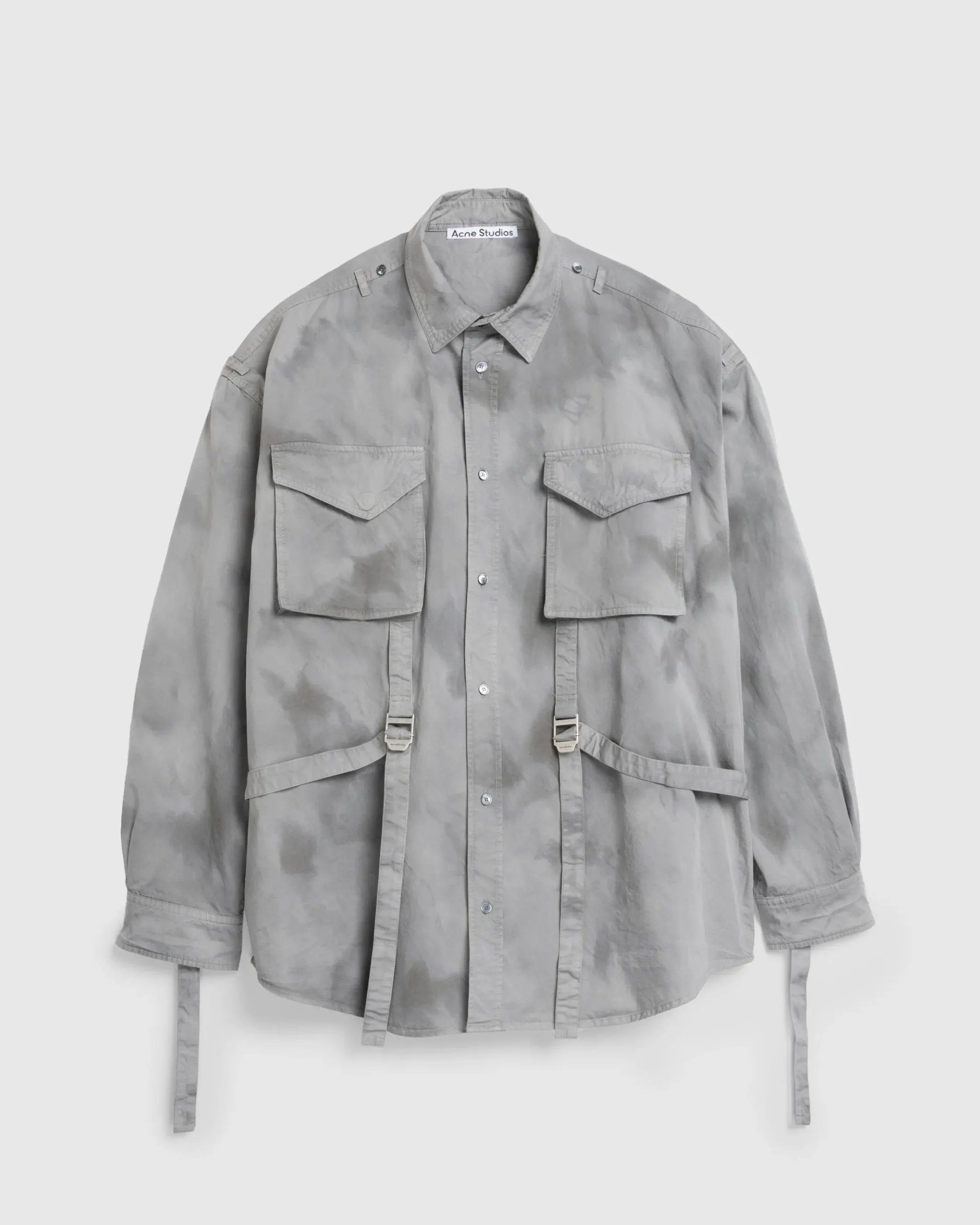 New Acne Studios Button-Up Shirt Mid Grey midgrey