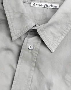 New Acne Studios Button-Up Shirt Mid Grey midgrey
