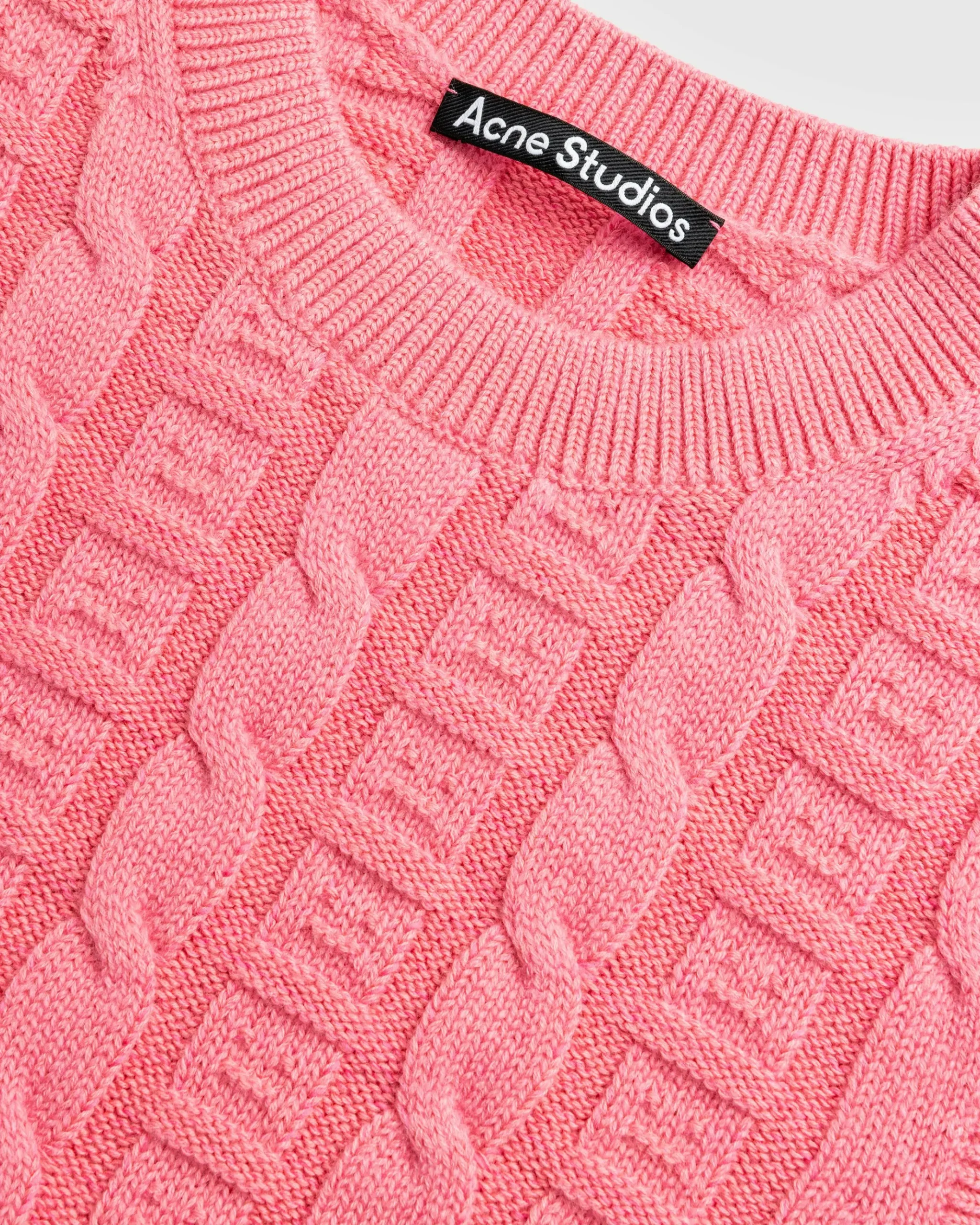 Cheap Acne Studios Cable Wool Sleeveless Jumper Tango Pink tangopink