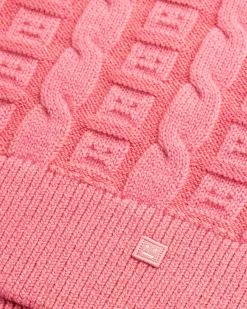 Cheap Acne Studios Cable Wool Sleeveless Jumper Tango Pink tangopink