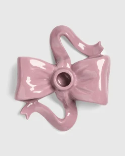 Hot &Klevering Candle Holder Ribbon pink