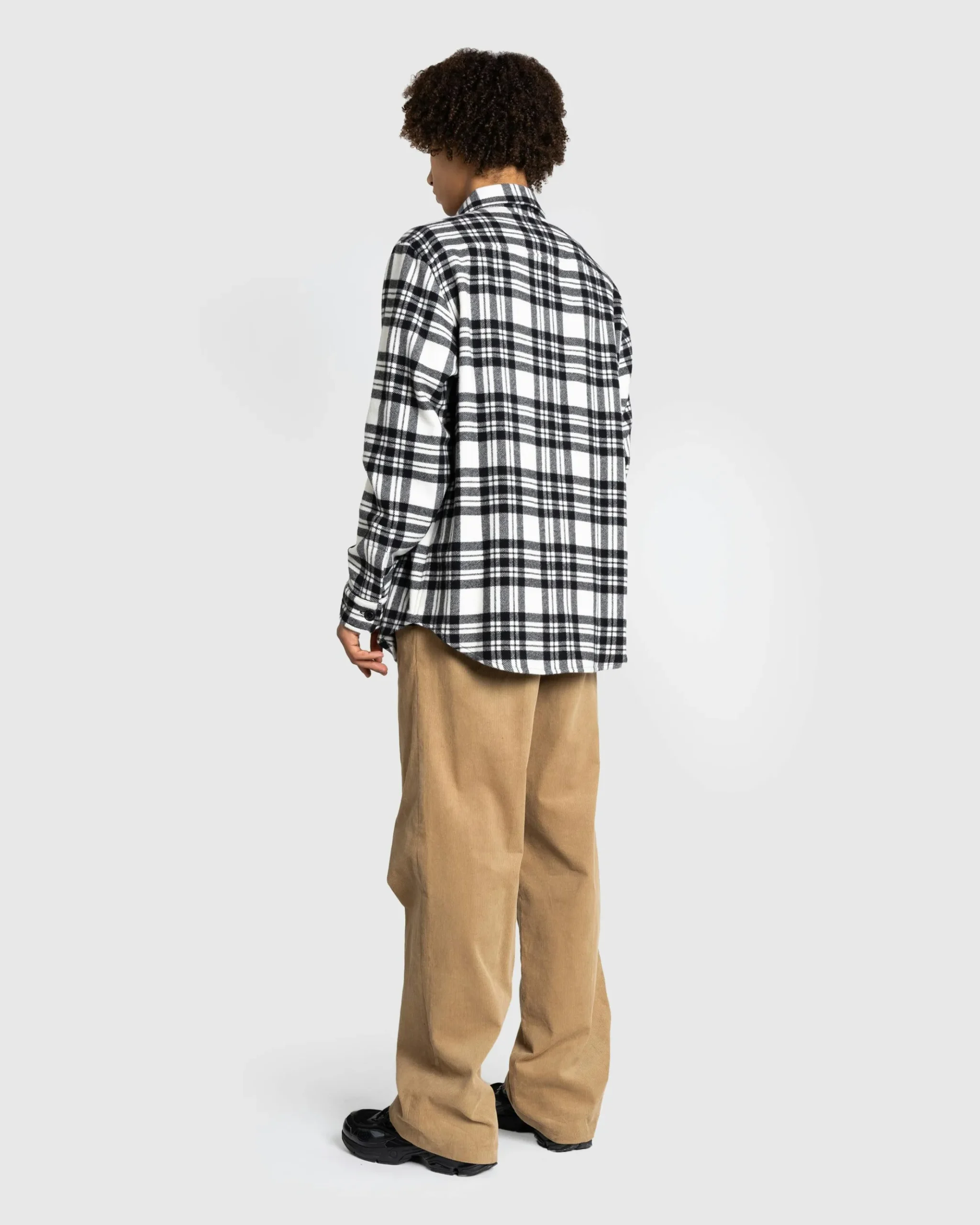 Discount Woolrich Black Label Cashmere Shirt Jacket Black/White blackwhite