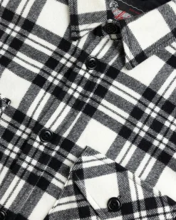 Discount Woolrich Black Label Cashmere Shirt Jacket Black/White blackwhite