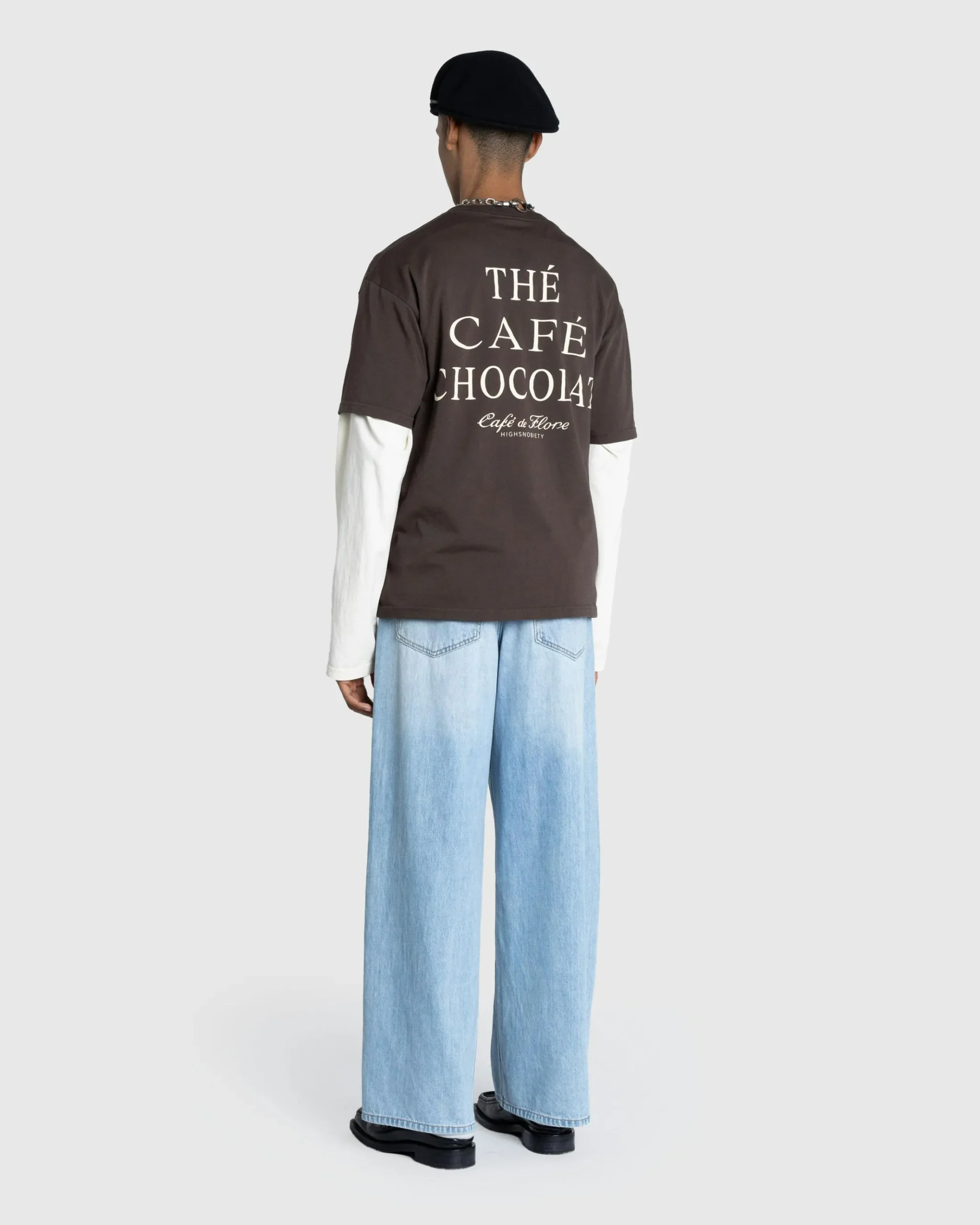 Fashion Café de Flore Chocolat T-Shirt Brown darkgrey