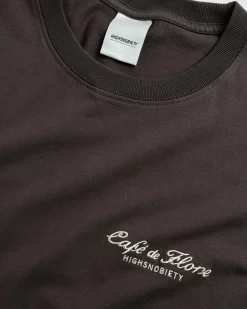 Fashion Café de Flore Chocolat T-Shirt Brown darkgrey