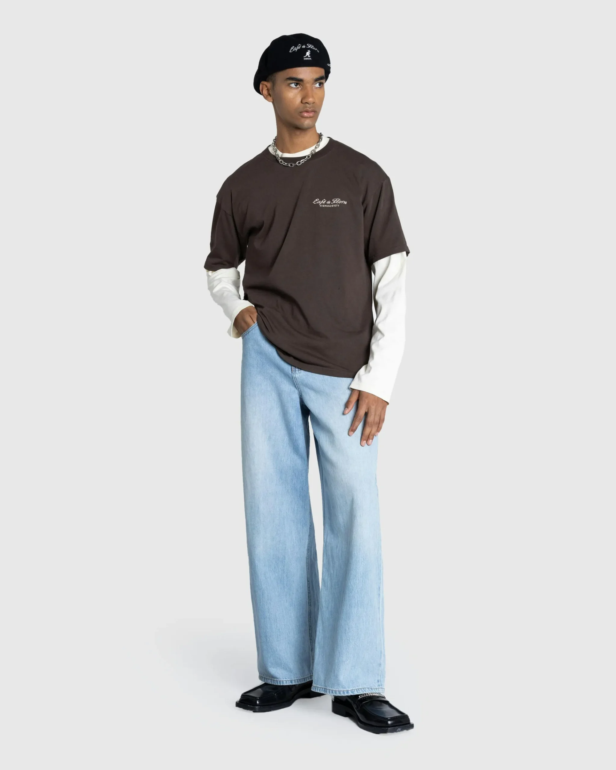Fashion Café de Flore Chocolat T-Shirt Brown darkgrey
