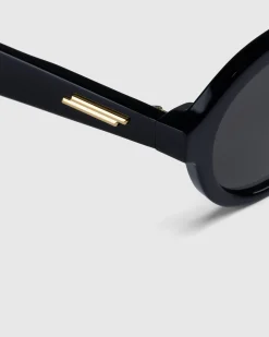 Hot Bottega Veneta Classic Aviator Sunglasses Black/Grey black-black-grey