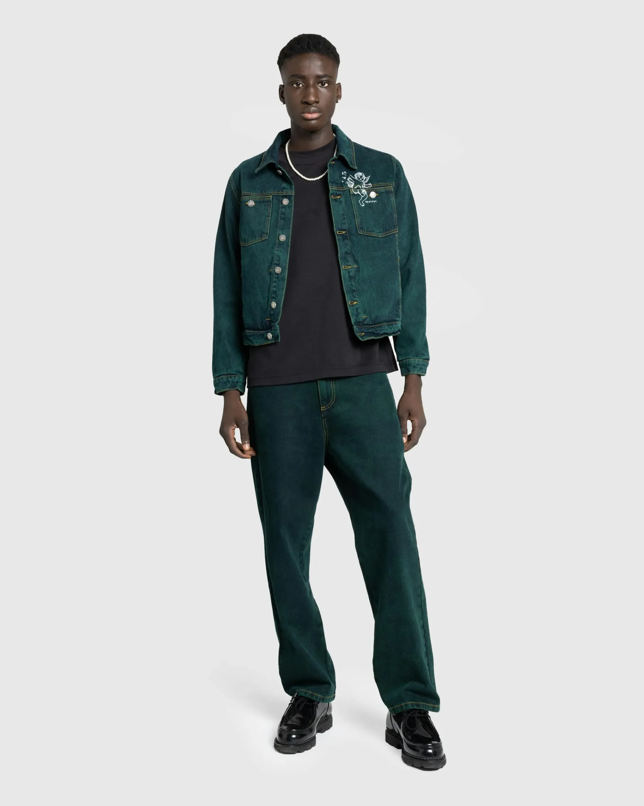 Best Sale Rassvet Classic Denim Pants Woven green