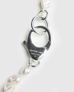 Shop Hatton Labs Classic Pearl Bracelet White sterlingsilver