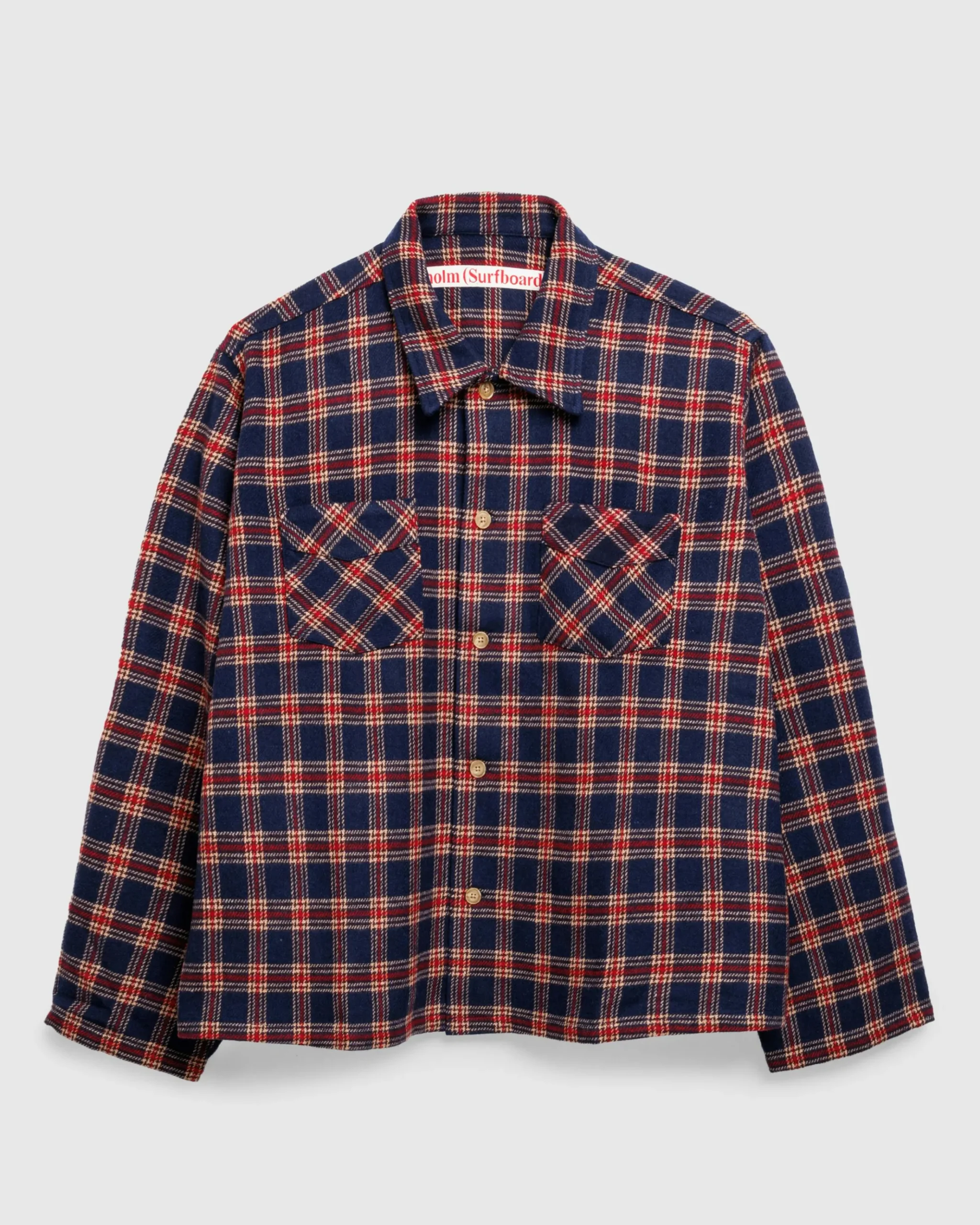 Online Stockholm Surfboard Club Club Overshirt Red Blue Check redbluecheck