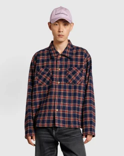Online Stockholm Surfboard Club Club Overshirt Red Blue Check redbluecheck