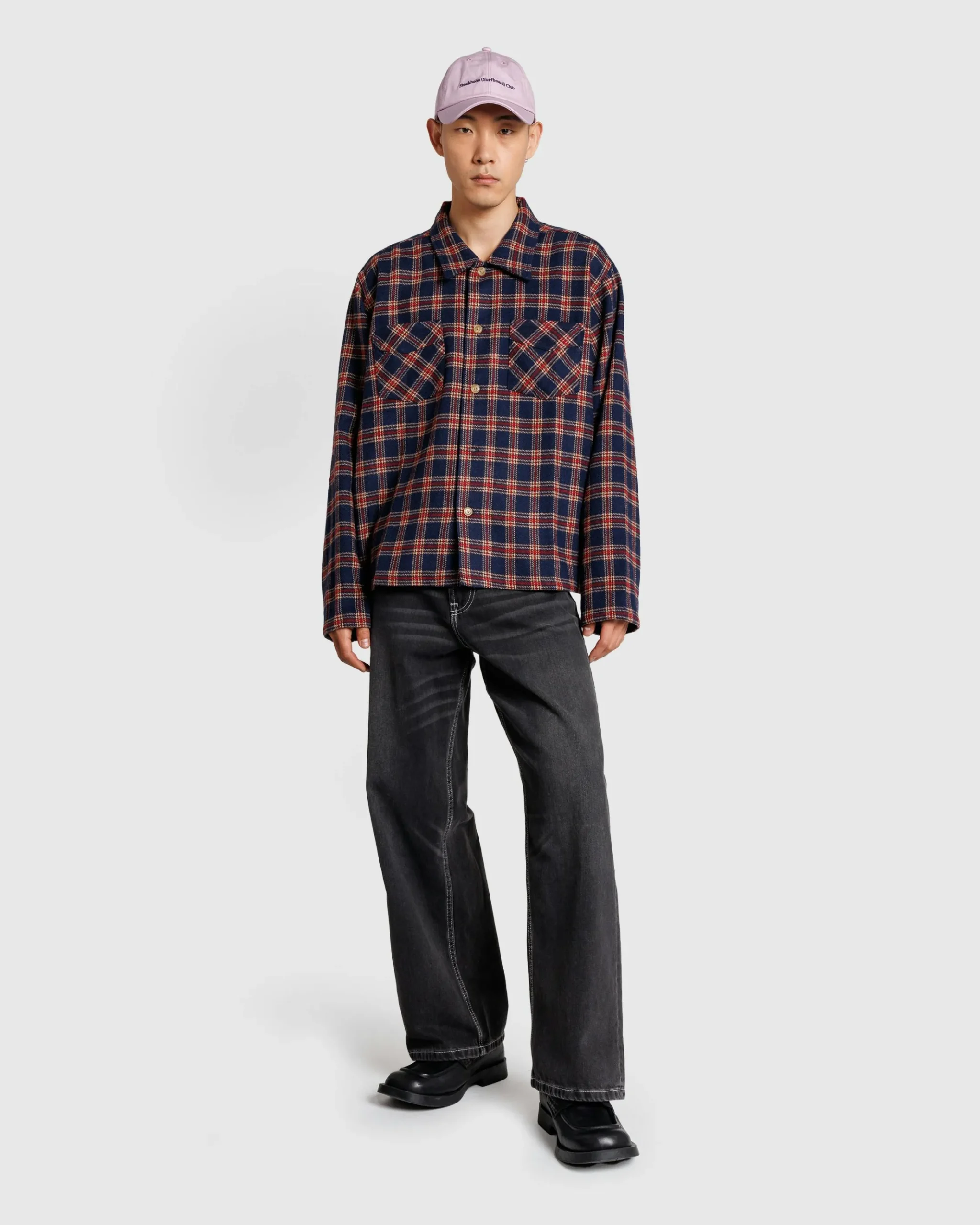 Online Stockholm Surfboard Club Club Overshirt Red Blue Check redbluecheck