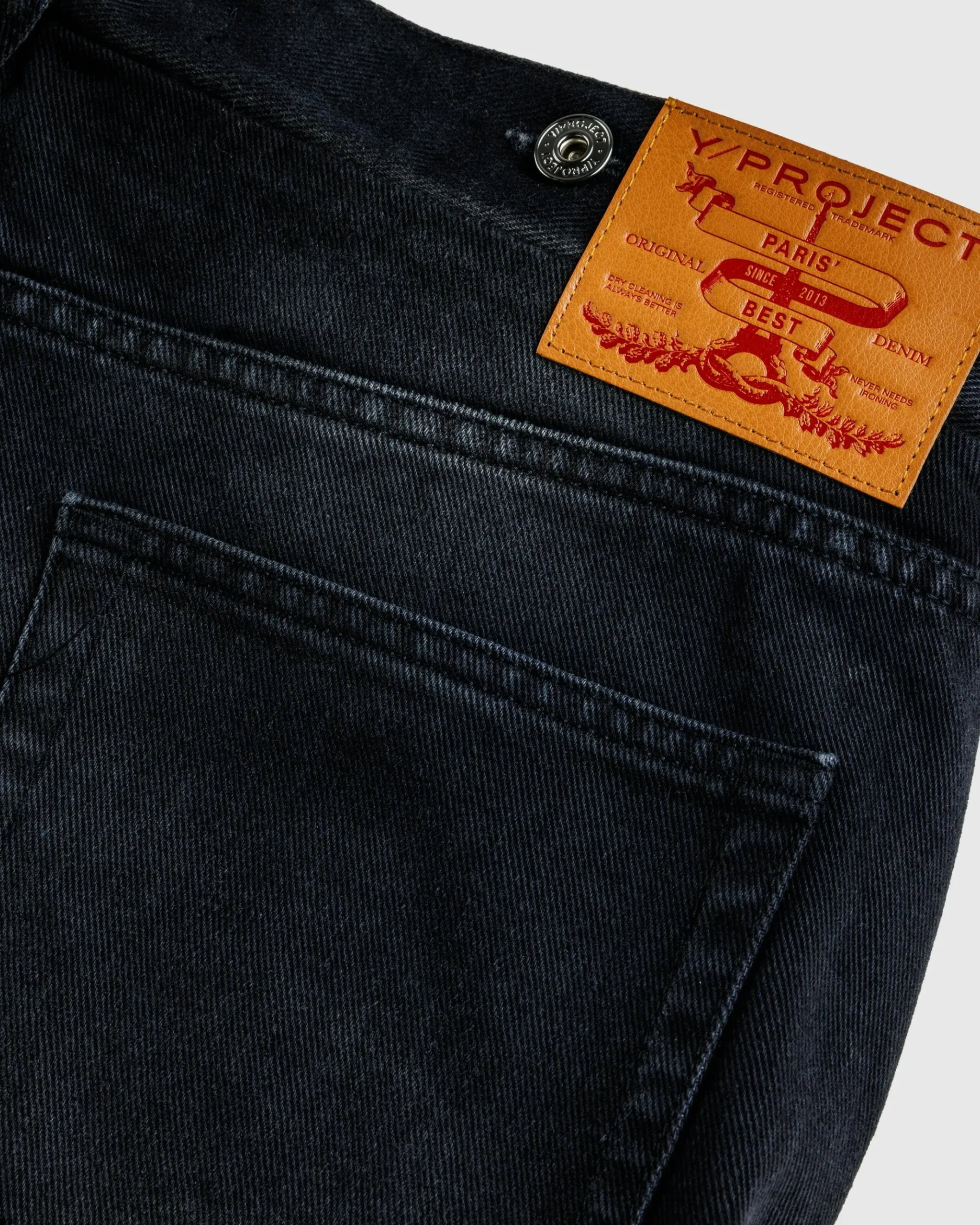 Cheap Y/Project Collapsed Waist Jeans Faded Black/Black fadedblack/black