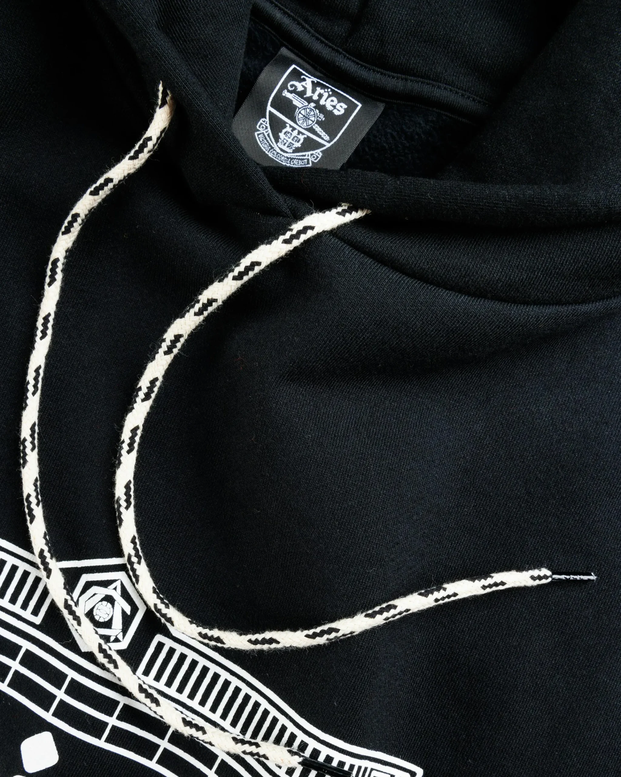 Shop Aries Column Hoodie black