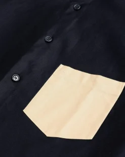 Store J.W. Anderson Contrast Patch Pocket Oversized Shirt Navy blue
