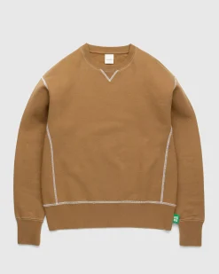 Discount Highsnobiety Contrast Stitch Fleece Crew brown