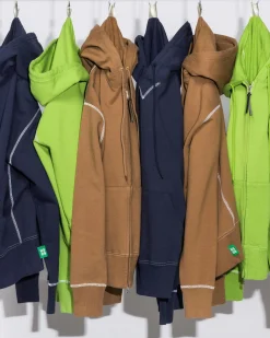 New Highsnobiety Contrast Stitch Fleece Hoodie green