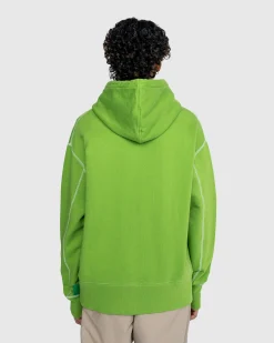 Best Sale Highsnobiety Contrast Stitch Zip Fleece Hoodie green