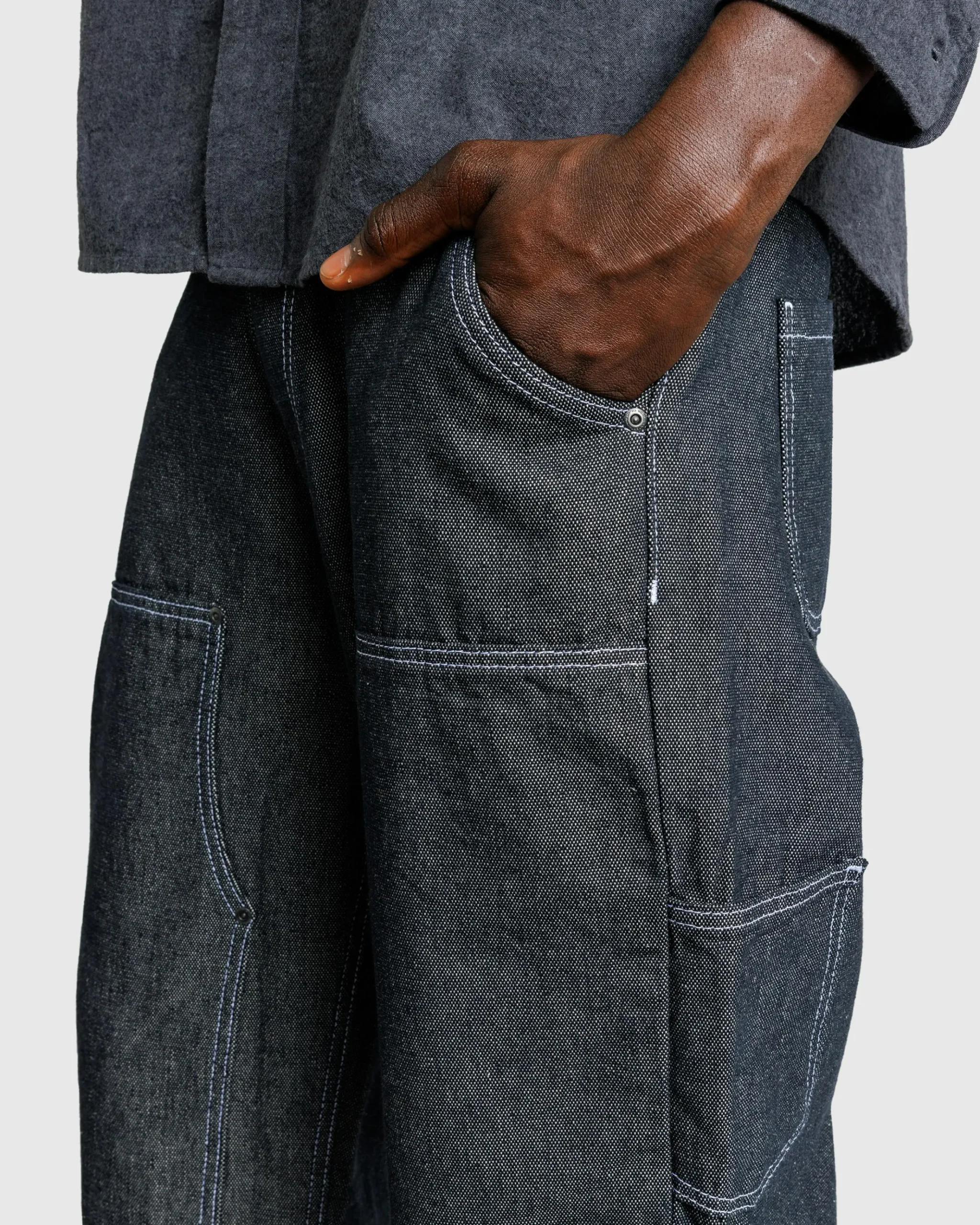 Store Fucking Awesome Cotton Canvas Double Knee Pant salt/pepper